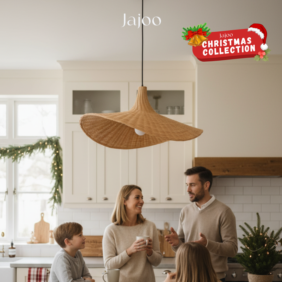 Sayan Rattan Lampshade – Funnel-Shaped Pendant
