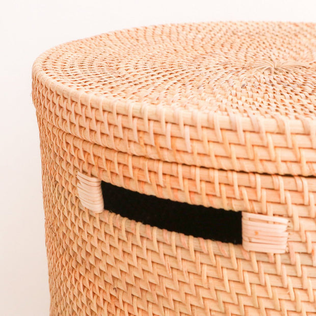 Sari Rattan Laundry Basket with Lid (2 sizes)