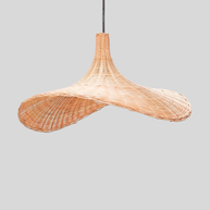 Sayan Rattan Lampshade – Funnel-Shaped Pendant