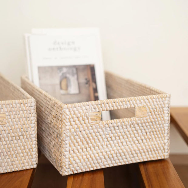 Narce Organizer Box — Rattan