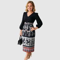 Monna Kleid aus gewebter Baumwolle, handgefertigt