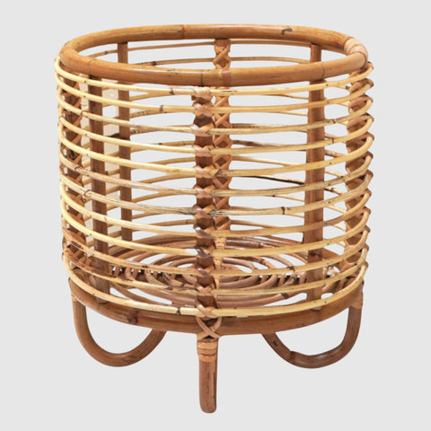 Malang Rattan-Pflanzenständer – Beige