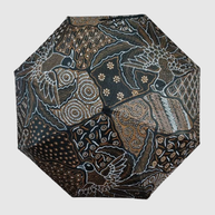 Handgefertigter Batik-Regenschirm – Standardgröße, authentisches indonesisches Design