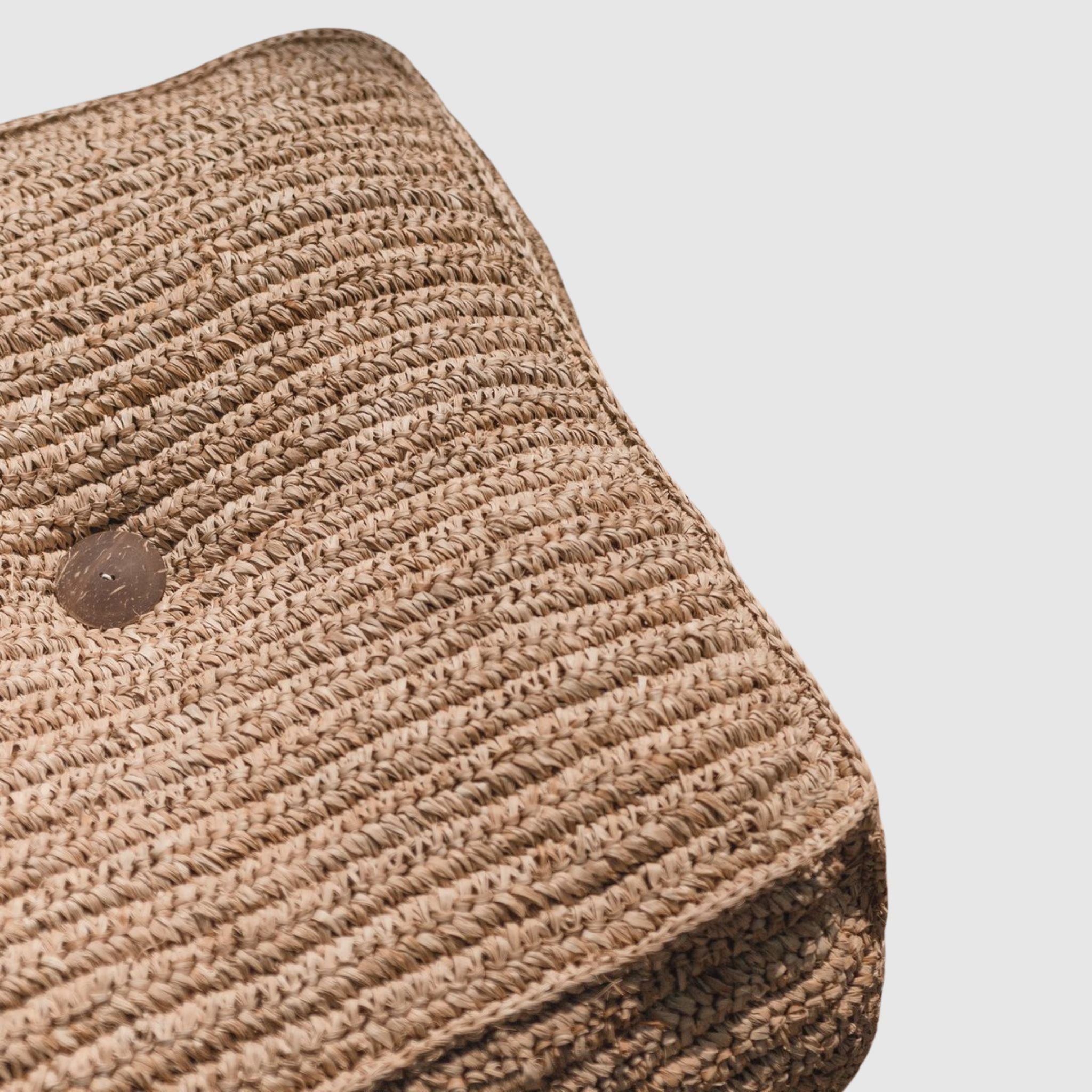 Padar Raffia Bean Bag Pouf