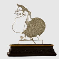 Wayang Semar Tischminiatur — versilbertes Kupfer