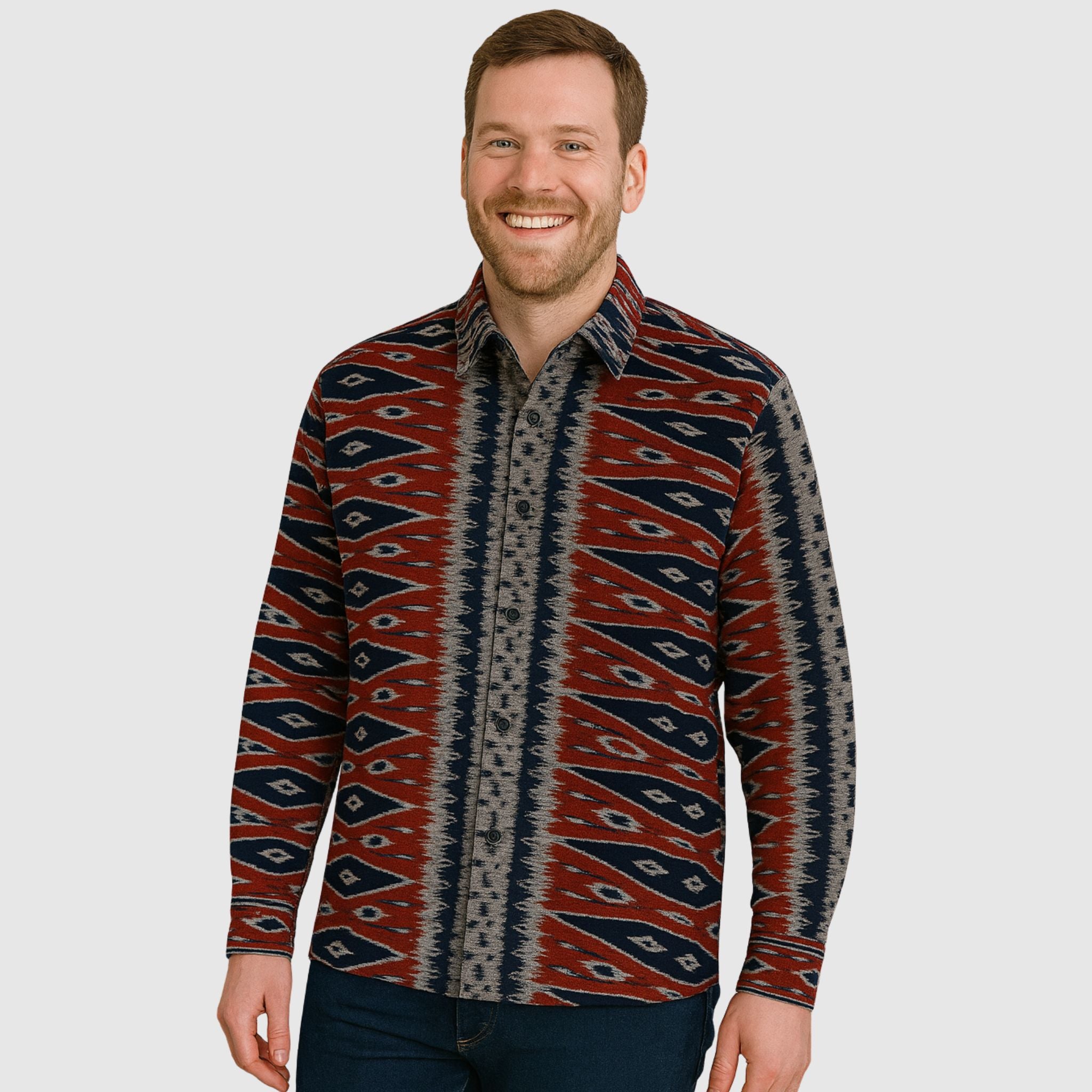 Ethnische Tenun-Hemd