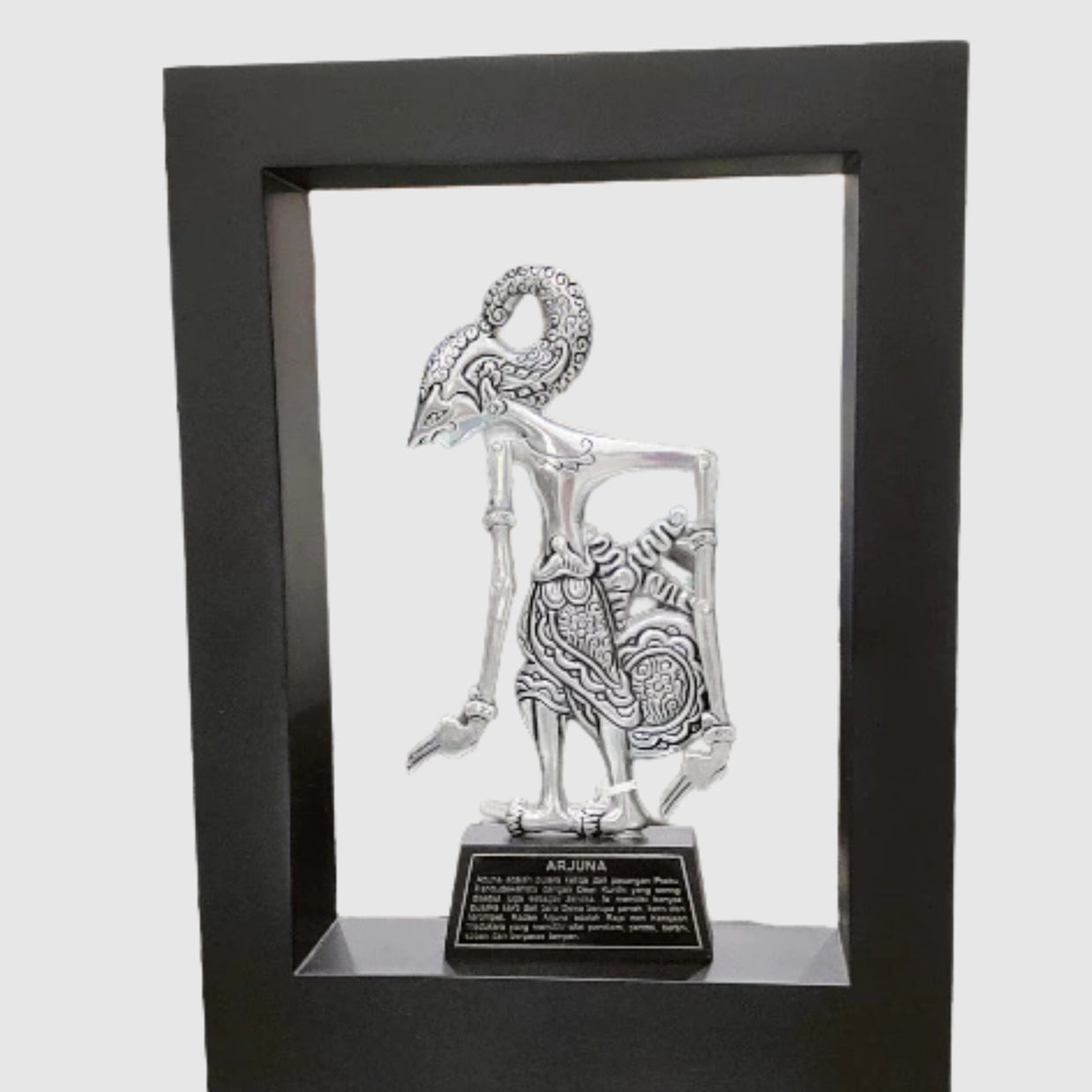 Souvenir-Plakette mit Wayang-Rahmen – Aluminium
