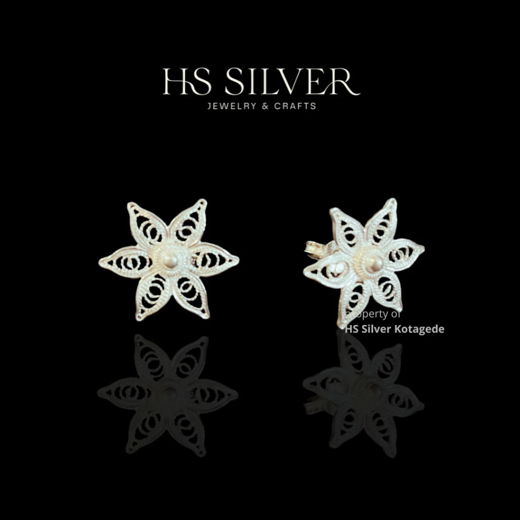 TBP 925er Silber Filigran Jasmin Ohrstecker
