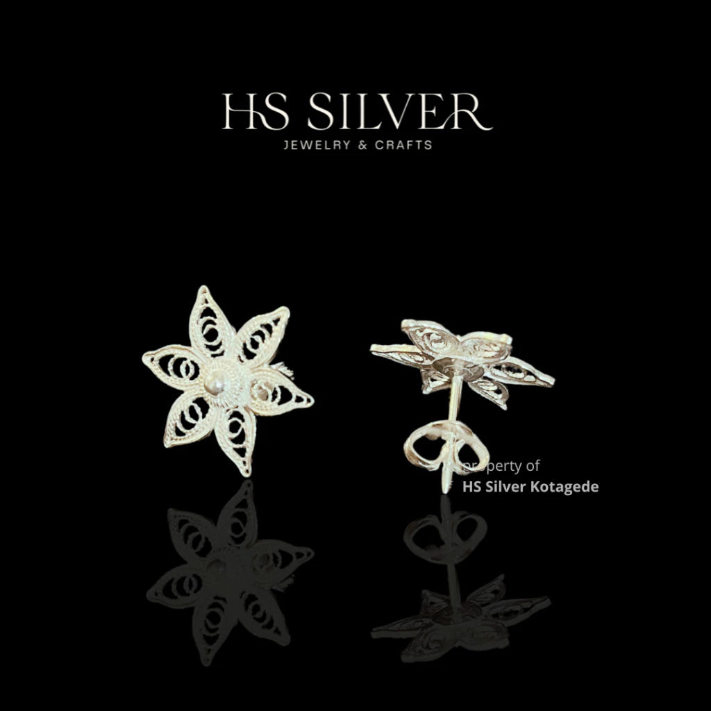 TBP 925er Silber Filigran Jasmin Ohrstecker