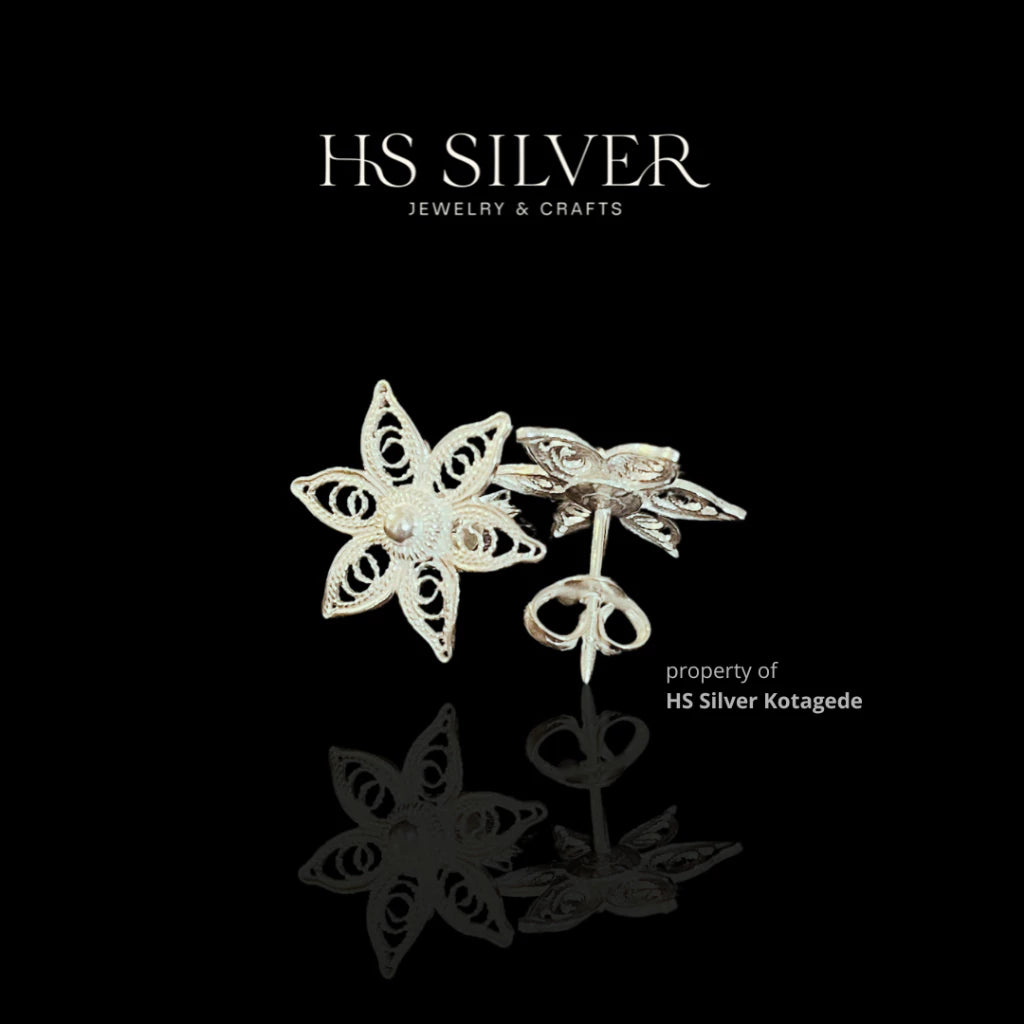 TBP 925er Silber Filigran Jasmin Ohrstecker