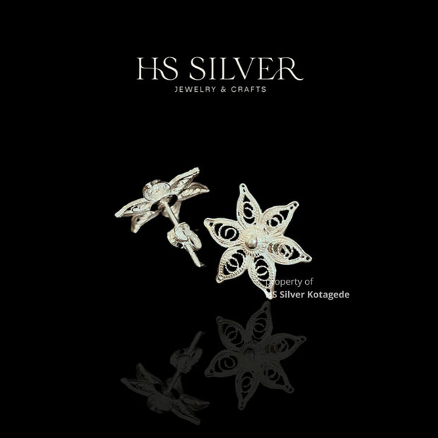TBP 925er Silber Filigran Jasmin Ohrstecker