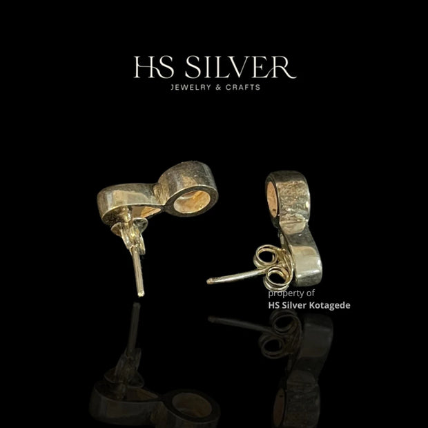 TBP Solider 925er Silber Ohrstecker – Oranger Zirkon