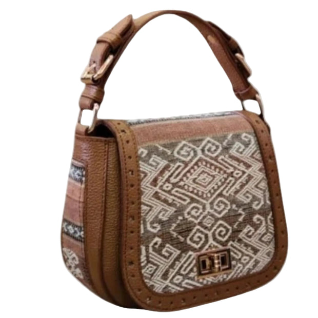Lalita Crossbody Bag — handwoven songket motif detail