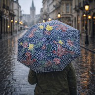 Payung Lukis hand-painted batik umbrella – alternate canopy design