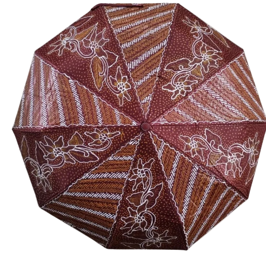 Batik patterned umbrella jumbo – alternate motif view