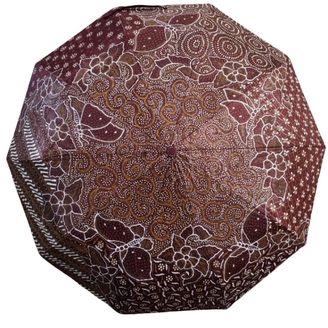 Batik patterned umbrella jumbo – canopy pattern detail