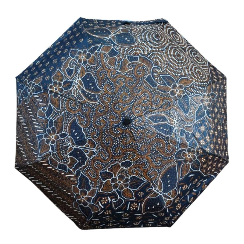 Handgefertigter Batik-Regenschirm in normaler Größe – authentisches indonesisches Design
