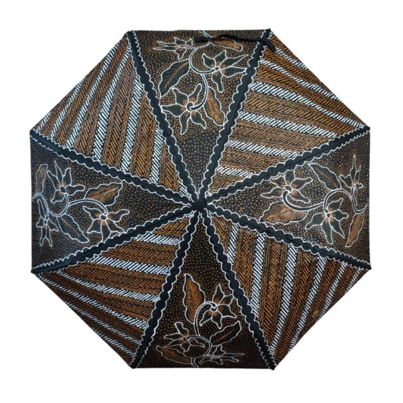 Handgefertigter Batik-Regenschirm in normaler Größe – authentisches indonesisches Design