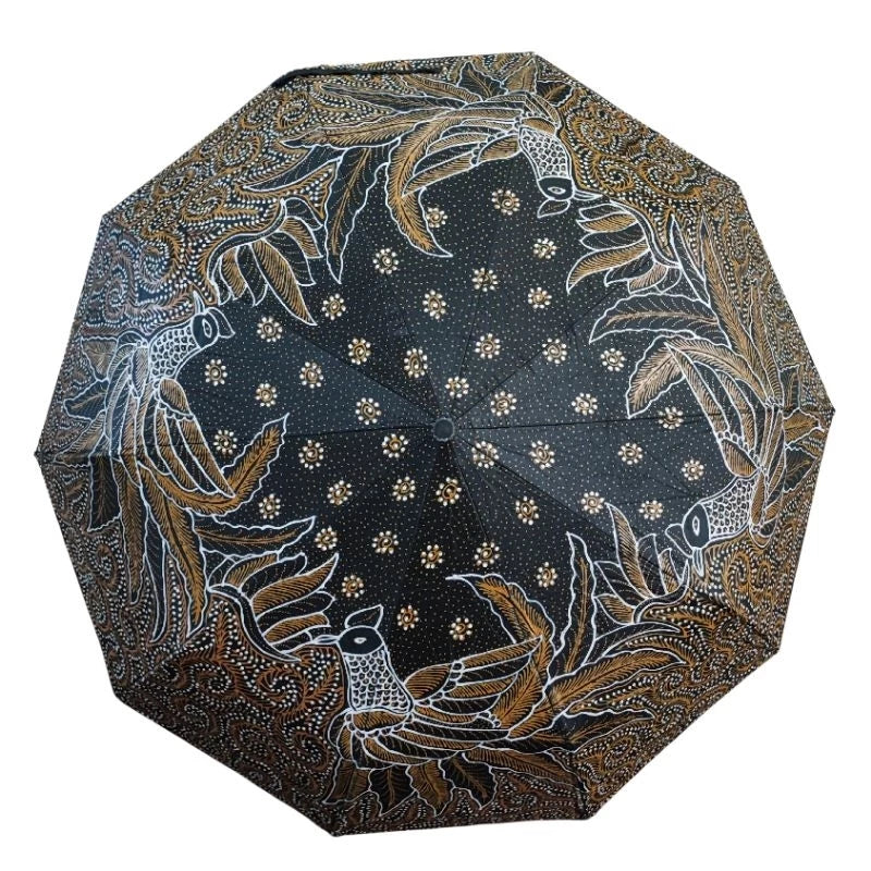 Jumbo-Regenschirm mit Batikmuster