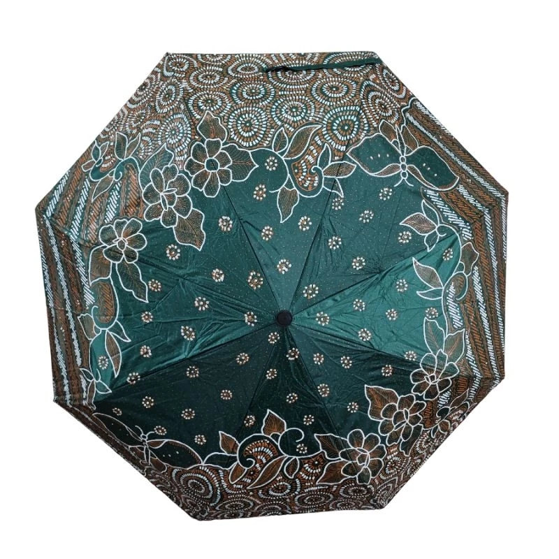 Handgefertigter Batik-Regenschirm in normaler Größe – authentisches indonesisches Design