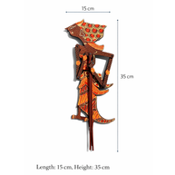 Detail of hand-painted wayang figure craftsmanship from Yogyakarta