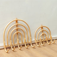 Maku Rattan Coat Rack Beige Wall Hooks