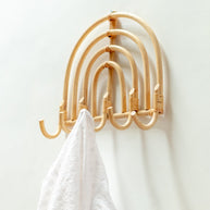 Maku Rattan Coat Rack Beige Wall Hooks