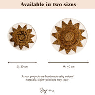 Round Boho Wall Basket Woven Wall Décor