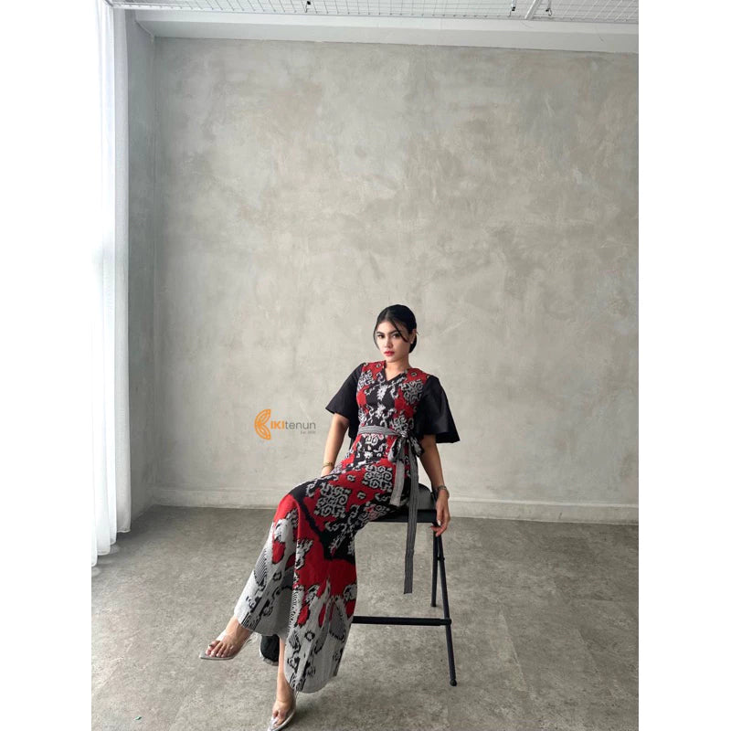 Sellena Long Tenun Kleid