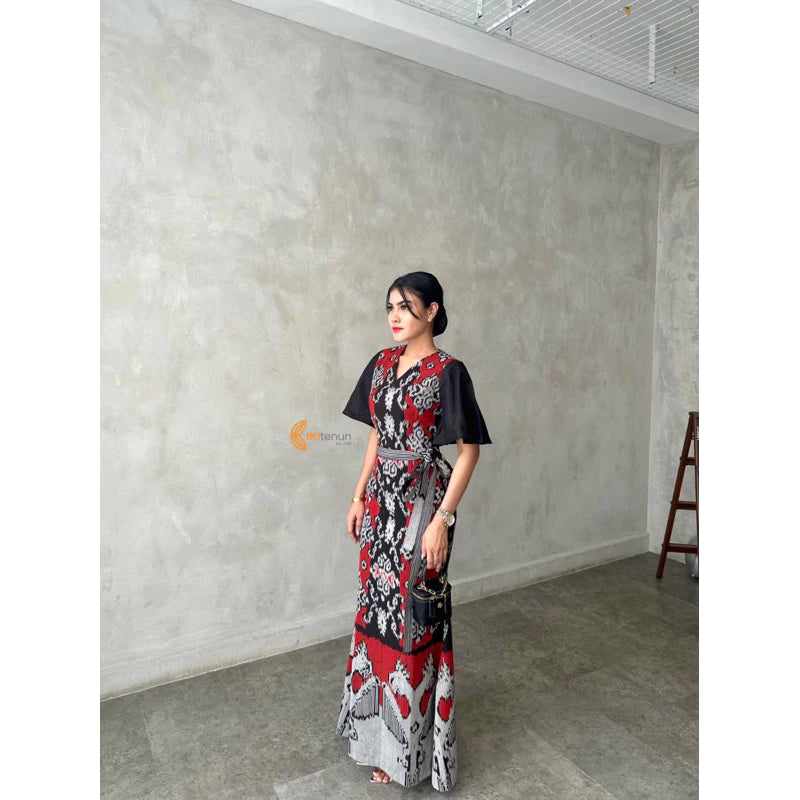 Sellena Long Tenun Kleid