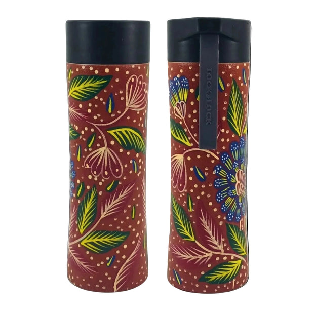 Tirta batik water bottle, reusable eco-friendly artisan drinkware